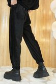 Stretch Velour Tapered Pant Black -